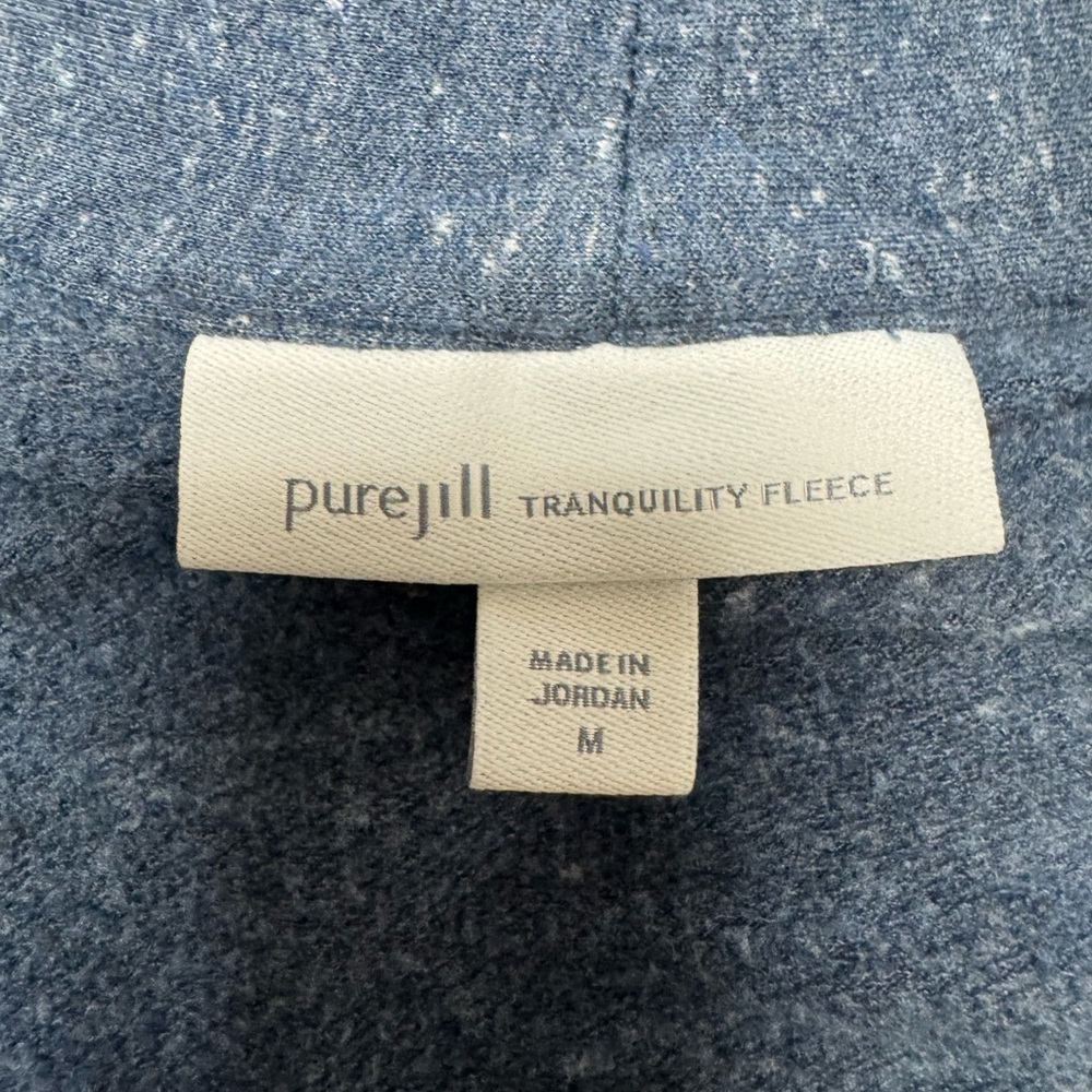 Pure Jill Tranquility Fleece Heather Blue Long Sleeve V-Neck Top Tunic Size M - Picture 7 of 9